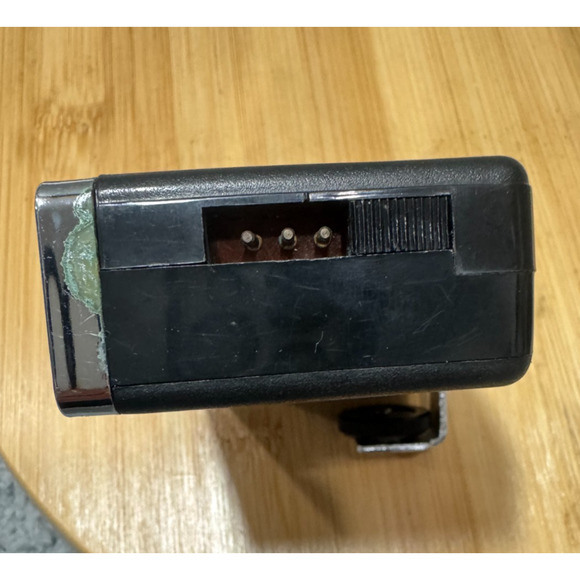 National Minitop Vintage Shoe Mount Flash Black Untested - Picture 3 of 12